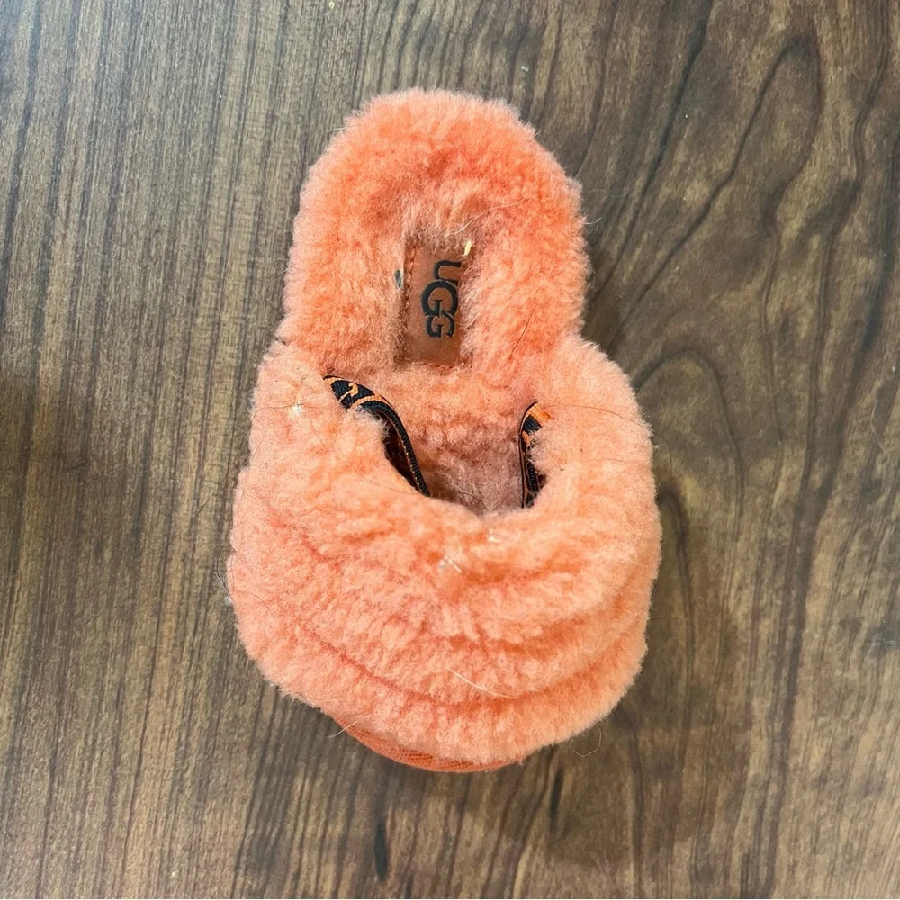 UGG Vibrant Orange Fluffy Slippers